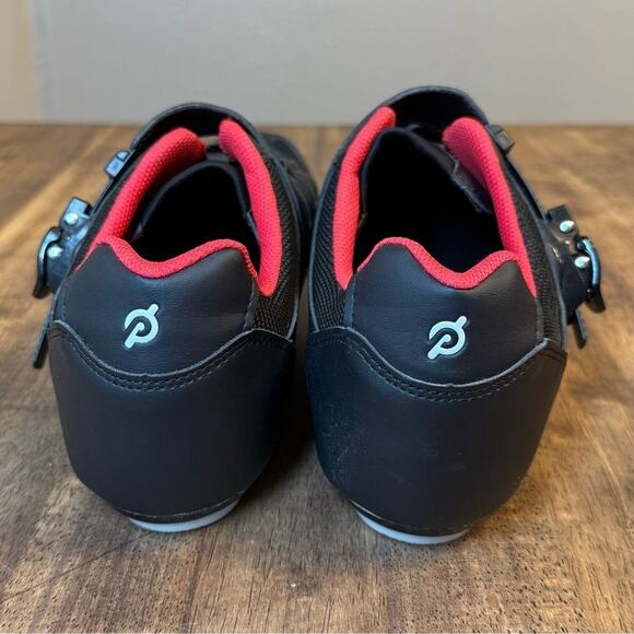 Peloton Cycling Shoes w/Delta Cleats Hook-And-Latch Closure Black Red Size EU 48 - Picture 6 of 10